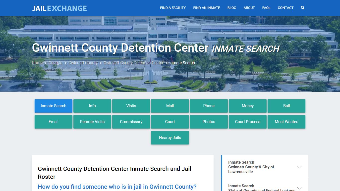Gwinnett County Detention Center Inmate Search - Jail Exchange